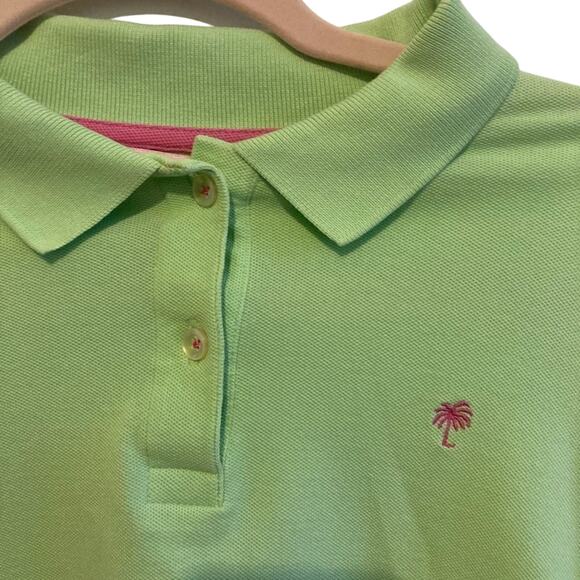 Lily Pulitzer Lime Green Polo Preppy Golf Academia School Girl Front Button - Picture 2 of 7